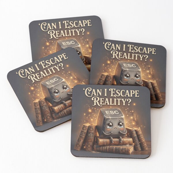 Item preview, Escape Key To Reality Funny Kawaii Keyboard Button designed and sold by Retro Mood Co.