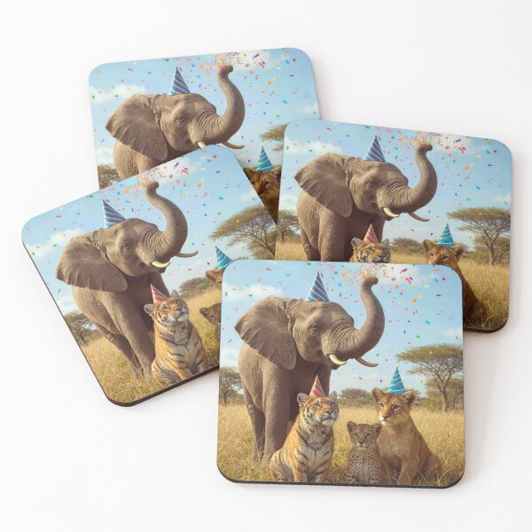 Item preview, Elephant Spraying Birthday Confetti  designed and sold by Maria Dryfhout.