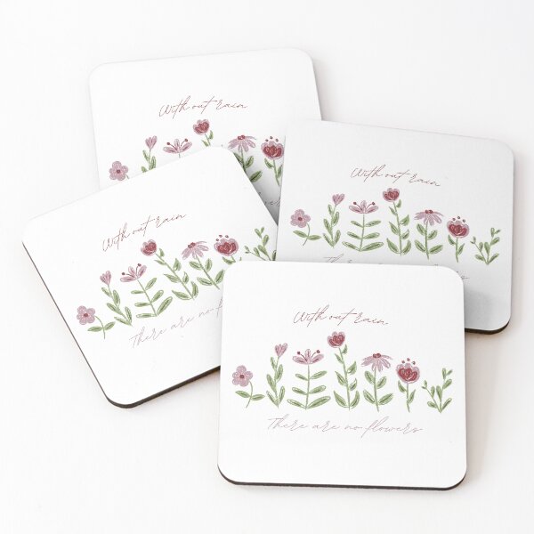 Item preview, Without Rain There Are No Flowers - Pink designed and sold by Silver Realm Studio.