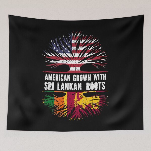 Item preview, American Grown with Sri Lankan Roots USA Flag designed and sold by CosmoKitsch.