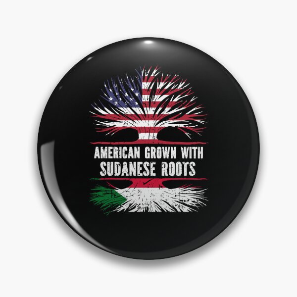 Item preview, American Grown with Sudanese Roots USA Flag designed and sold by CosmoKitsch.
