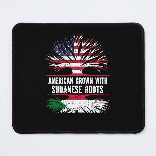 Item preview, American Grown with Sudanese Roots USA Flag designed and sold by CosmoKitsch.