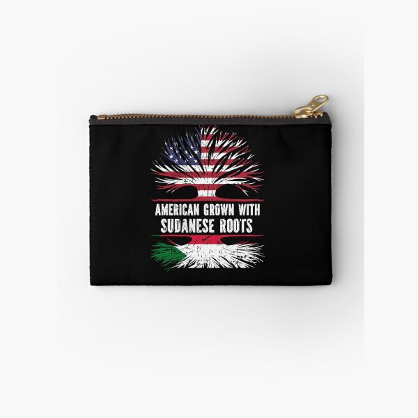 Item preview, American Grown with Sudanese Roots USA Flag designed and sold by CosmoKitsch.