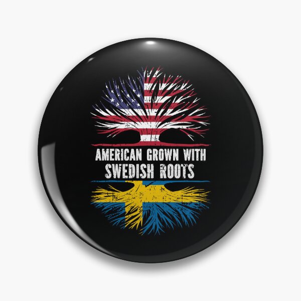 Item preview, American Grown with Swedish Roots USA Flag designed and sold by CosmoKitsch.