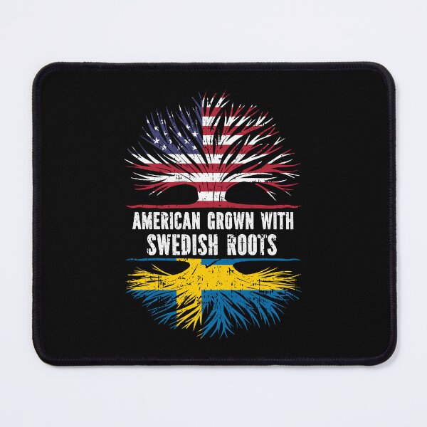 Item preview, American Grown with Swedish Roots USA Flag designed and sold by CosmoKitsch.