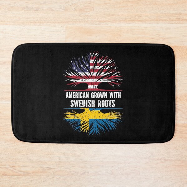 Item preview, American Grown with Swedish Roots USA Flag designed and sold by CosmoKitsch.