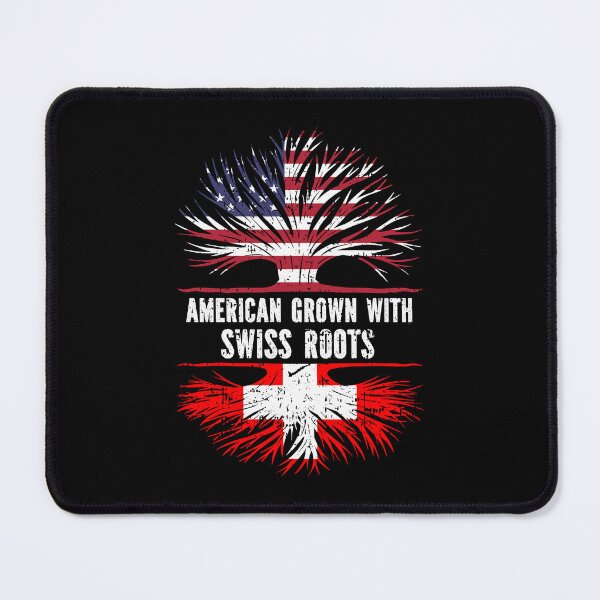 Item preview, American Grown with Swiss Roots USA Flag designed and sold by CosmoKitsch.