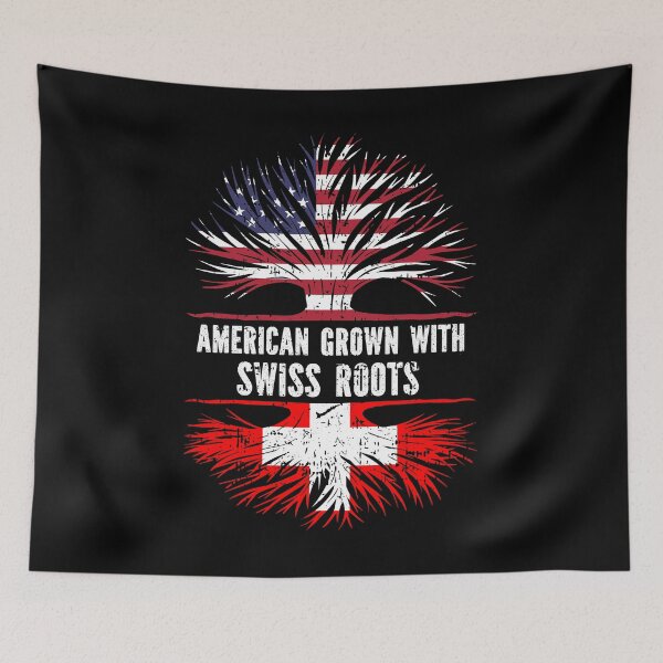 Artikelvorschau, Amerikanisch gewachsen mit Schweizer Wurzeln USA-Flagge entworfen und verkauft von CosmoKitsch.