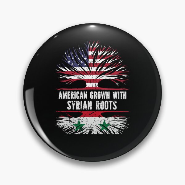 Item preview, American Grown with Syrian Roots USA Flag designed and sold by CosmoKitsch.