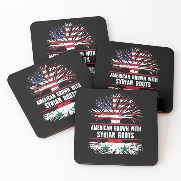 Item preview, American Grown with Syrian Roots USA Flag designed and sold by CosmoKitsch.