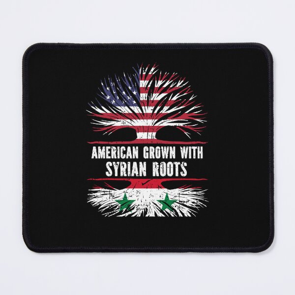 Item preview, American Grown with Syrian Roots USA Flag designed and sold by CosmoKitsch.