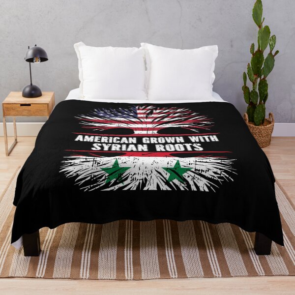 Item preview, American Grown with Syrian Roots USA Flag designed and sold by CosmoKitsch.