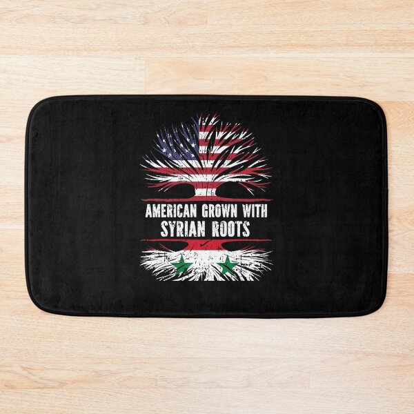 Item preview, American Grown with Syrian Roots USA Flag designed and sold by CosmoKitsch.