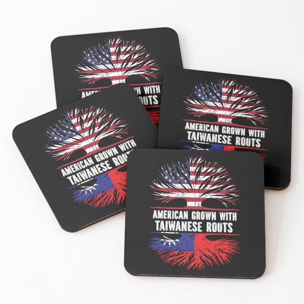 Item preview, American Grown with Taiwanese Roots USA Flag designed and sold by CosmoKitsch.