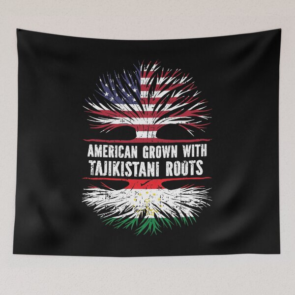 Item preview, American Grown with Tajikistani Roots USA Flag designed and sold by CosmoKitsch.