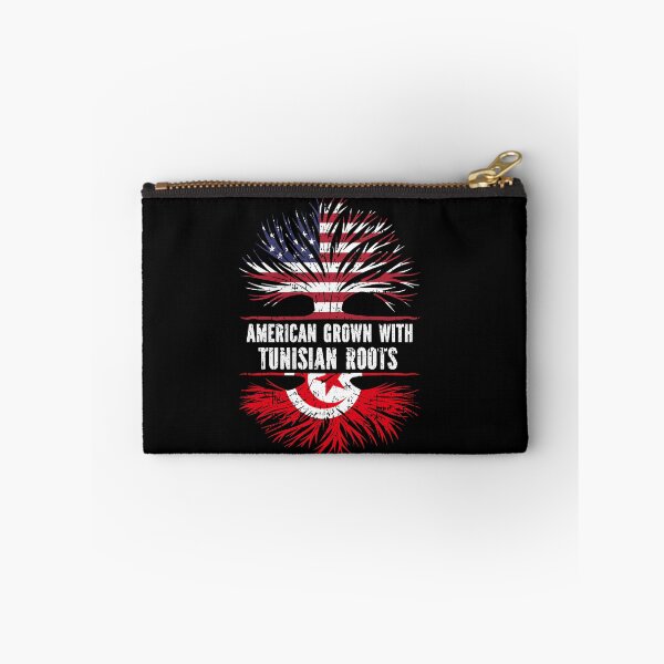 Item preview, American Grown with Tunisian Roots USA Flag designed and sold by CosmoKitsch.