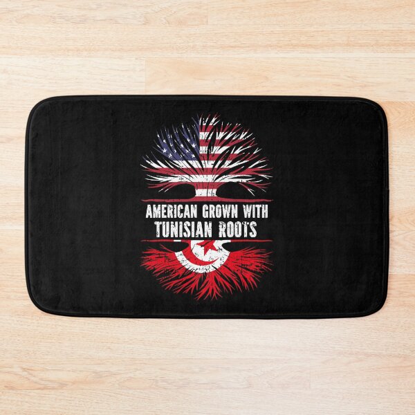 Item preview, American Grown with Tunisian Roots USA Flag designed and sold by CosmoKitsch.