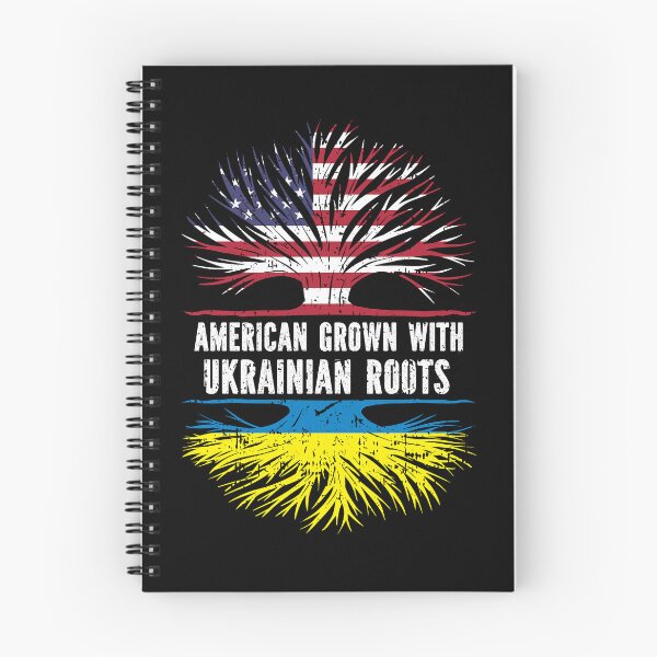 Item preview, American Grown with Ukrainian Roots USA Flag designed and sold by CosmoKitsch.