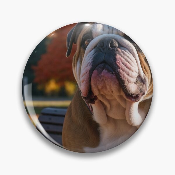 Item preview, Bulldog Guarding the Autumn Park designed and sold by adill72.