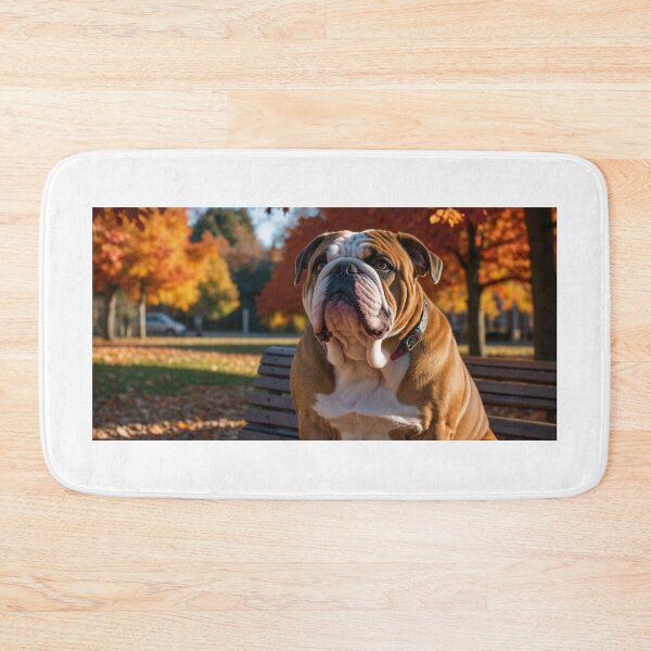 Item preview, Bulldog Guarding the Autumn Park designed and sold by adill72.