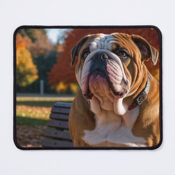 Item preview, Bulldog Guarding the Autumn Park designed and sold by adill72.