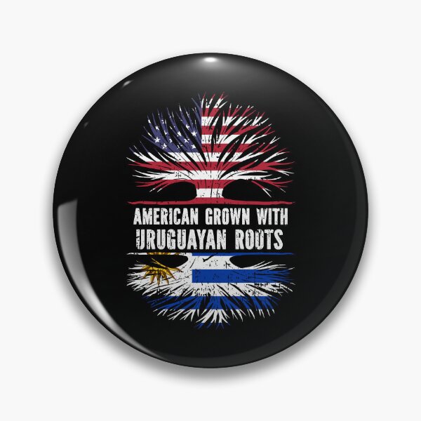 Item preview, American Grown with Uruguayan Roots USA Flag designed and sold by CosmoKitsch.