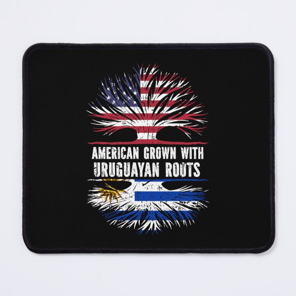Item preview, American Grown with Uruguayan Roots USA Flag designed and sold by CosmoKitsch.