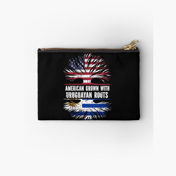 Item preview, American Grown with Uruguayan Roots USA Flag designed and sold by CosmoKitsch.