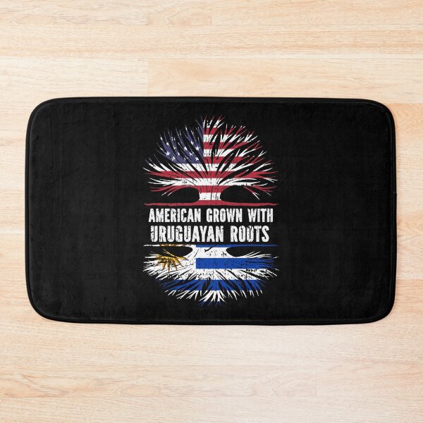 Item preview, American Grown with Uruguayan Roots USA Flag designed and sold by CosmoKitsch.