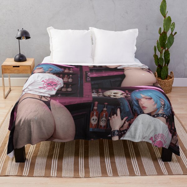 Item preview, Pink Skull & Gun Bar – Anime Punk Girl Art Print designed and sold by Planet Utoppia.