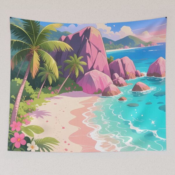 Item preview, The Pink Rock Beach designed and sold by David c.p JACQUEMET.