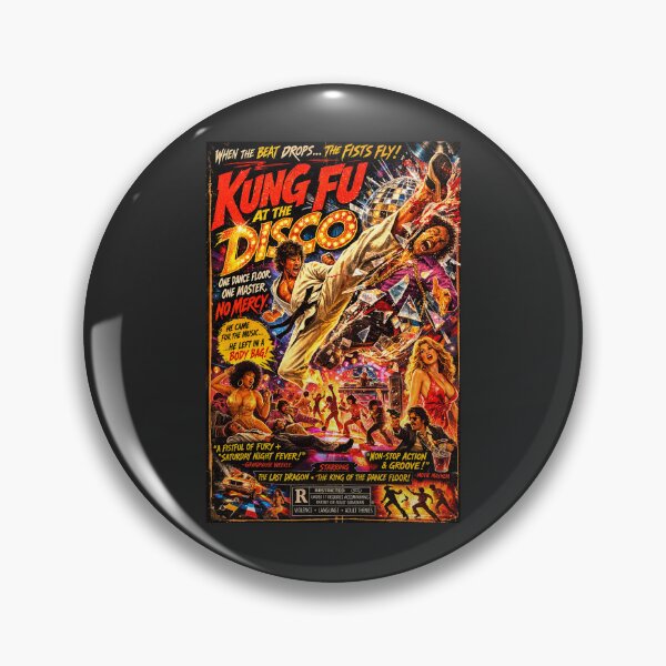 Item preview, When the Beat Drops the Fists Fly Retro Kung Fu Disco Movie Poster designed and sold by GhostDawgs.