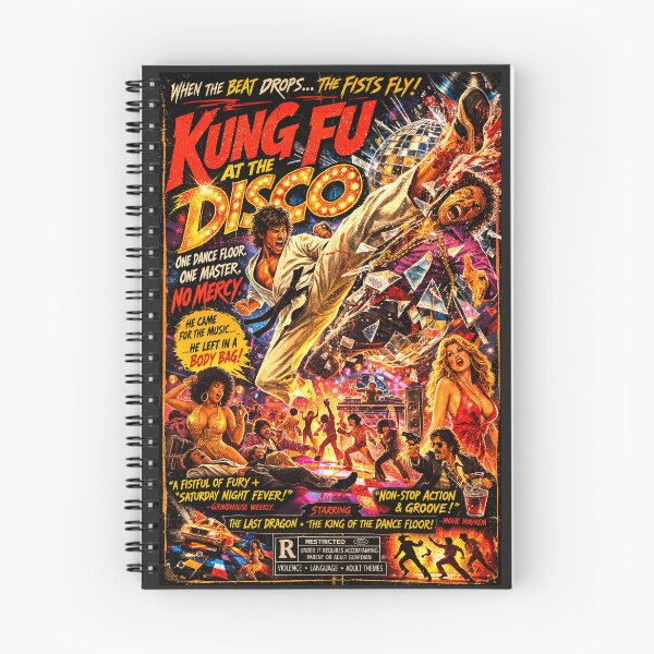 Item preview, When the Beat Drops the Fists Fly Retro Kung Fu Disco Movie Poster designed and sold by GhostDawgs.