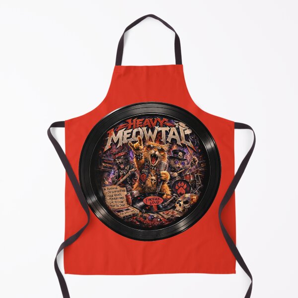 Item preview, Heavy Meowtal Cat Band Shirt, Funny Heavy Metal Cat Vinyl Record Parody Tee designed and sold by GhostDawgs.