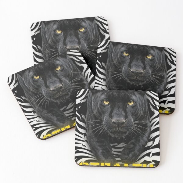 Item preview, Black Panther Stealth - Abstract Zebra Optical Illusion Art designed and sold by Fmartstudio.