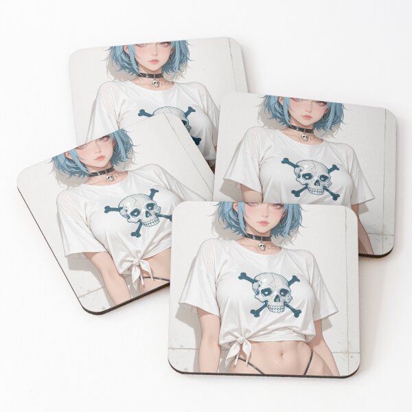 Item preview, Dead & Gorgeous – Skull Crossbones Anime Illustration designed and sold by Planet Utoppia.