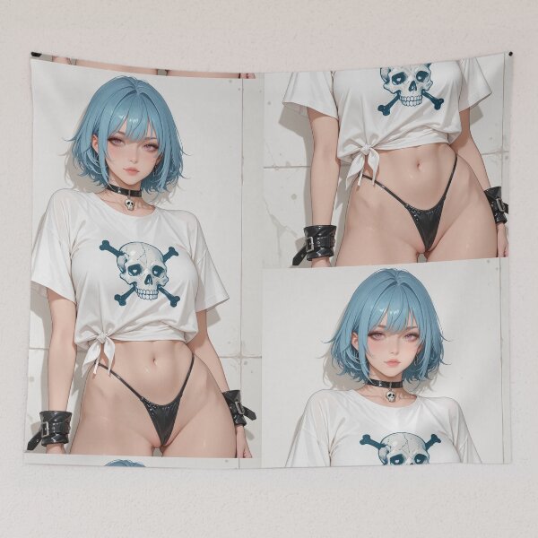 Item preview, Dead & Gorgeous – Skull Crossbones Anime Illustration designed and sold by Planet Utoppia.