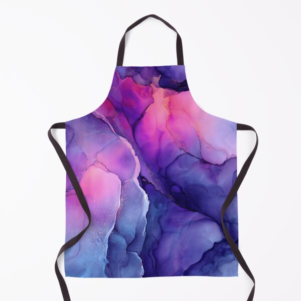 Item preview, Vibrant Cosmic Alcohol Ink Fluid Art in Purple Pink Blue with Glitter Sparkles designed and sold by EK-World.