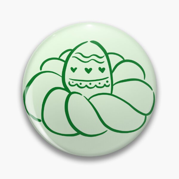 Item preview, Easter Braided Bread Wreath – Green Doodle Line Art designed and sold by EmeraldeaArt.