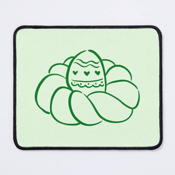 Item preview, Easter Braided Bread Wreath – Green Doodle Line Art designed and sold by EmeraldeaArt.