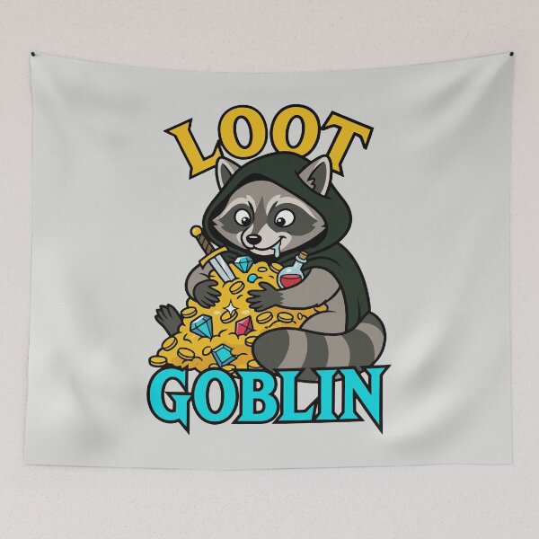 Item preview, Loot Goblin - Funny RPG Raccoon Rogue designed and sold by DigitalGlade.