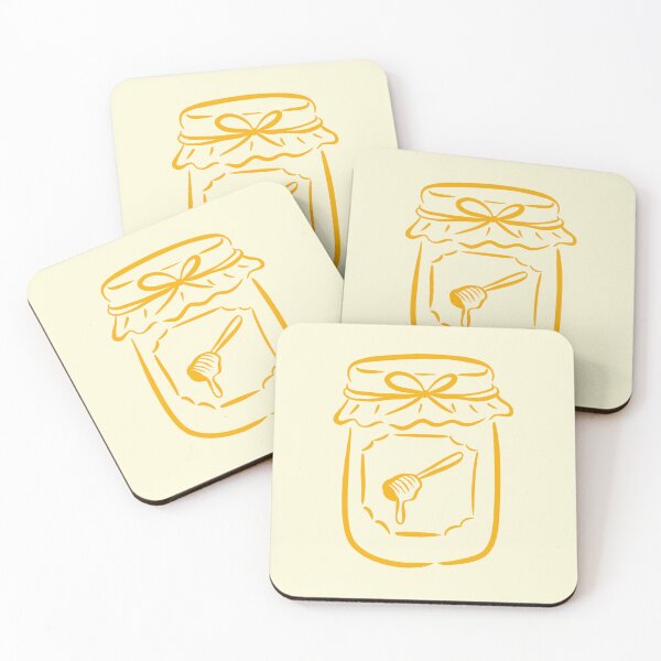 Item preview, Honey Jar Doodle – Simple Orange Line Art designed and sold by EmeraldeaArt.