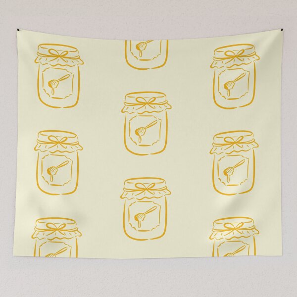 Item preview, Honey Jar Doodle – Simple Orange Line Art designed and sold by EmeraldeaArt.
