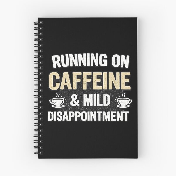 Item preview, Running on Caffeine & Mild Disappointment Funny Coffee Quote Vintage Design designed and sold by The Bearded Embroiderer.