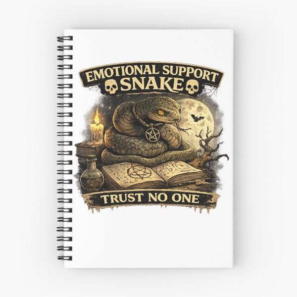 Item preview, Emotional Support Snake – Trust No One Gothic Occult Snake Shirt designed and sold by MoodMinistry.