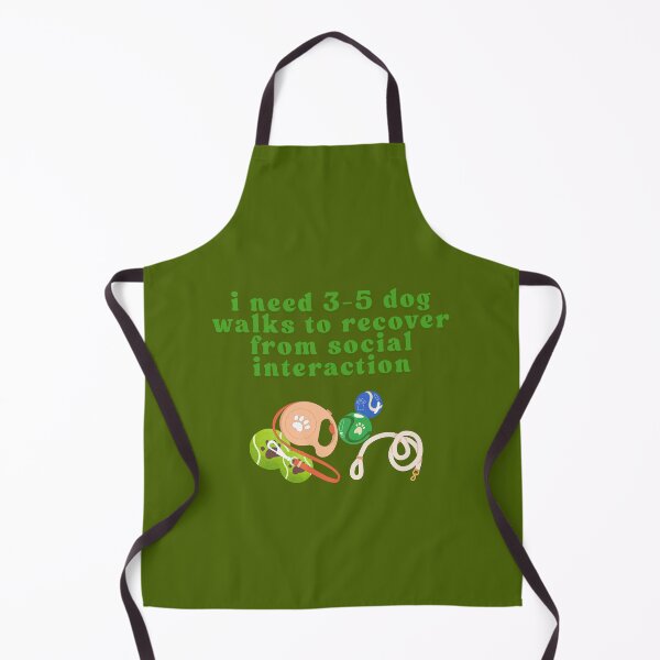 Item preview, Funny Introvert Dog Lover Quote - I Need 3-5 Dog Walks to Recover from Social Interaction. designed and sold by LunaPrintCo.