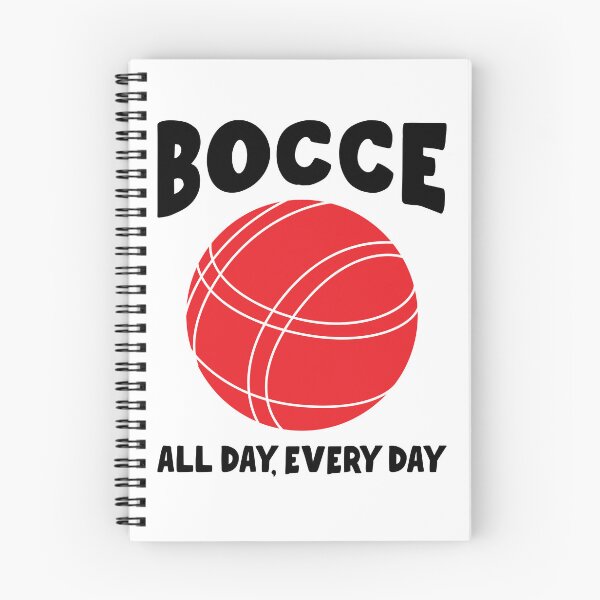 Item preview, Bocce All Day Every Day – Black Text with Red Ball designed and sold by EmeraldeaArt.