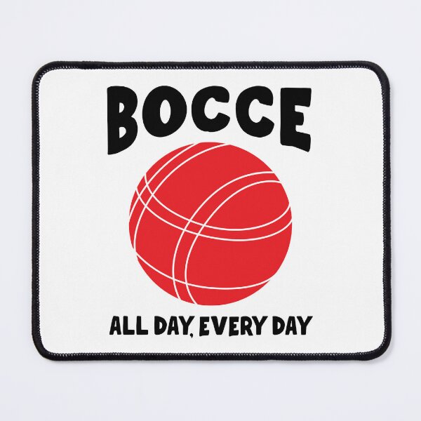Item preview, Bocce All Day Every Day – Black Text with Red Ball designed and sold by EmeraldeaArt.