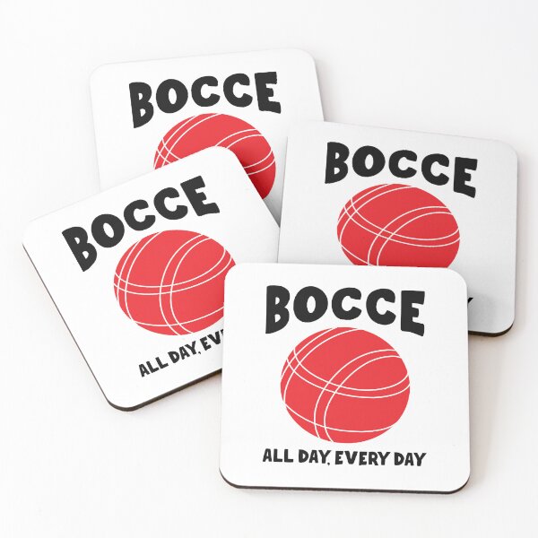 Item preview, Bocce All Day Every Day – Black Text with Red Ball designed and sold by EmeraldeaArt.