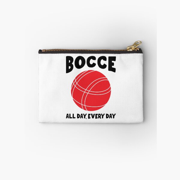 Item preview, Bocce All Day Every Day – Black Text with Red Ball designed and sold by EmeraldeaArt.